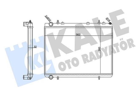 KALE CITROEN радіатор охолодження C4 Grand Picasso,Peugeot 307 1.6HDI/2.0 KALE OTO RADYATOR 356915