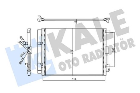 KALE HYUNDAI Радиатор кондиционера Elantra,i30,Kia Ceed,Cerato III 12- KALE OTO RADYATOR 358215