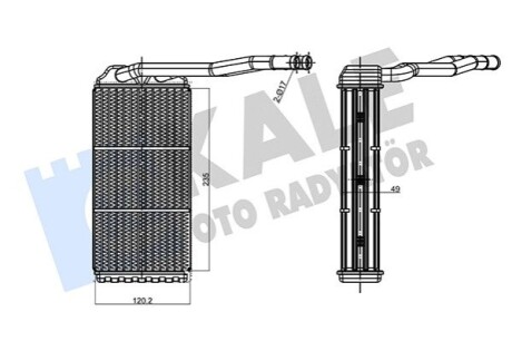 KALE LAND ROVER радіатор обігрівача салону FREELANDER I 1.8 16V 4x4 KALE OTO RADYATOR 360190