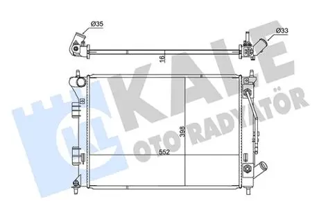 KALE HYUNDAI Радиатор охлаждения с АКПП i30,Kia Ceed,Cerato 1.6 12- KALE OTO RADYATOR 347795