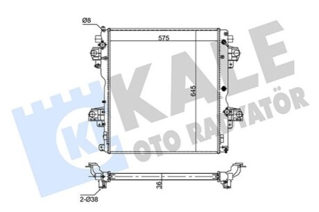 KALE TOYOTA Радиатор охлаждения Land Cruiser Prado 3.0 D-4D 09- KALE OTO RADYATOR 354290