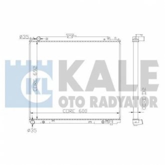 KALE NISSAN Радиатор охлаждения Navara,Pathfinder 2.5dCi 05- KALE OTO RADYATOR 370600