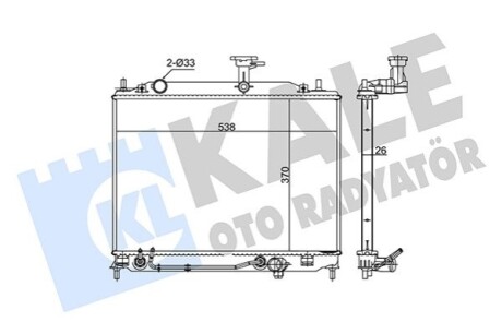 KALE HYUNDAI радіатор охолодження Accent II,III 1.5CRDi 02- KALE OTO RADYATOR 348325