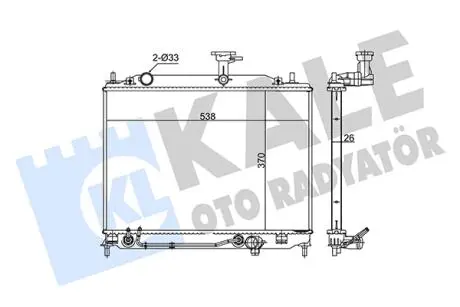 KALE HYUNDAI радіатор охолодження Accent II,III 1.5CRDi 02- KALE OTO RADYATOR 348325