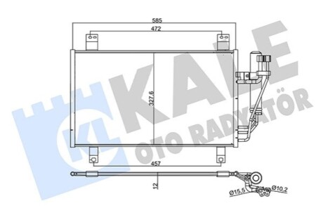 KALE MAZDA радіатор кондиціонера з осушувачем 2, CX-3 15- KALE OTO RADYATOR 358735