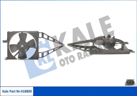 KALE OPEL вентилятор радіатора Combo,Corsa B 1.2/1.6 93- KALE OTO RADYATOR 418800