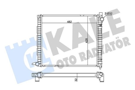 KALE LANDROVER Радиатор охлаждения Freelander 2.0DI 98- KALE OTO RADYATOR 359400