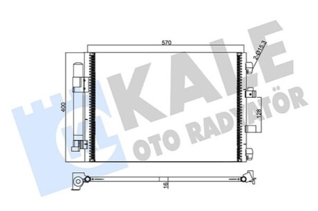 KALE FORD Радиатор кондиционера C-Max II,Focus III 10- KALE OTO RADYATOR 358250