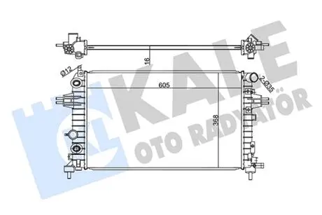 KALE OPEL радіатор охолодження Astra H,Zafira B 1.2/1.8 KALE OTO RADYATOR 364200