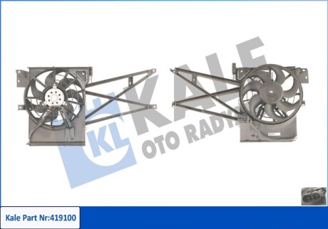 KALE OPEL Вентилятор радиатора Vectra B 1.6/2.5 95- KALE OTO RADYATOR 419100