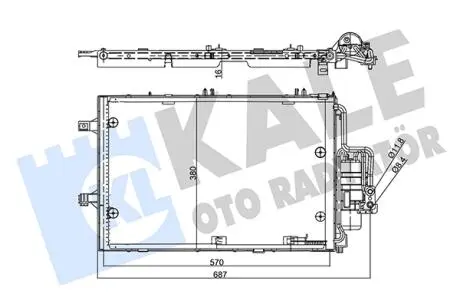 KALE OPEL радіатор кондиціонера Combo Tour,Corsa C KALE OTO RADYATOR 358255