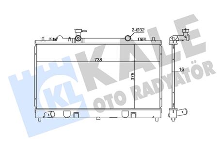 KALE MAZDA радіатор охолодження Mazda 6 2.0DI 02- KALE OTO RADYATOR 347920