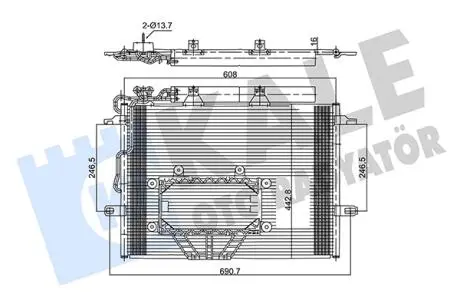 KALE DB радіатор кондиціонера W211 KALE OTO RADYATOR 358915