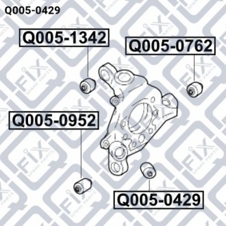 Сайлентблок задней цапфы Q-fix Q005-0429