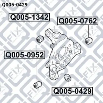 Сайлентблок задней цапфы Q-fix Q005-0429