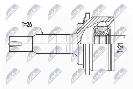 ШАРНИР РАВНЫХ УГЛОВЫХ СКОРОСТЕЙ NTY NPZ-TY-104