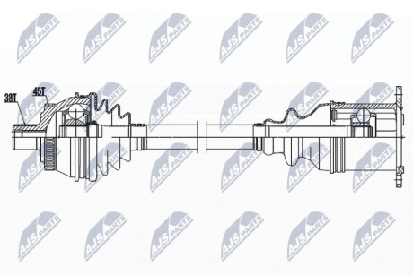 ПОЛУОСЬ NTY NPW-AU-038