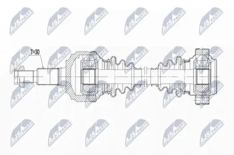 ПОЛУОСЬ NTY NPW-VW-186