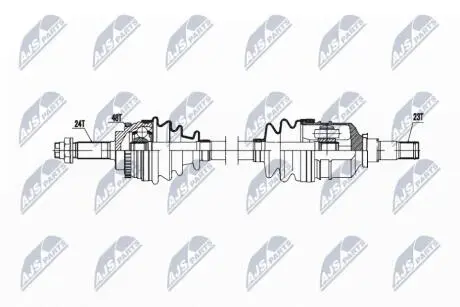 ПОЛУОСЬ NTY NPW-TY-178