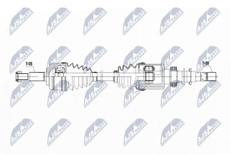 ПОЛУОСЬ NTY NPW-RE-187