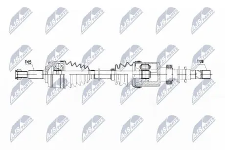 ПОЛУОСЬ NTY NPW-RE-187
