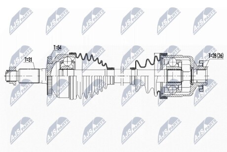 ПОЛУОСЬ NTY NPW-KA-380