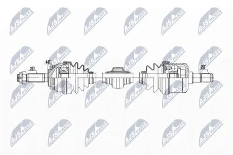 ПОЛУОСЬ NTY NPW-HY-613
