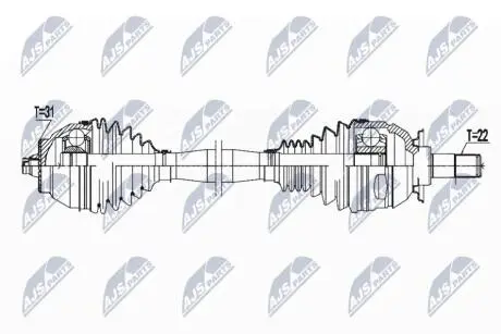 ПОЛУОСЬ NTY NPW-BM-184