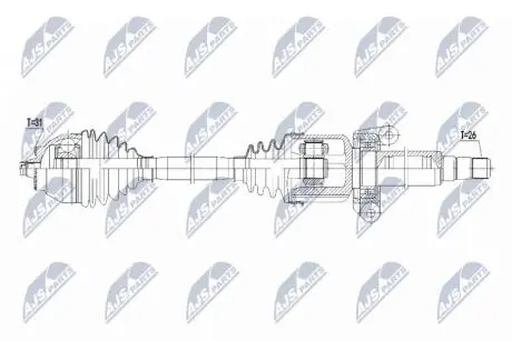 ПОЛУОСЬ NTY NPW-BM-185