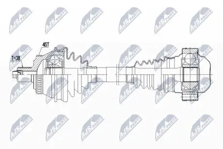 ПОЛУОСЬ NTY NPW-AU-048