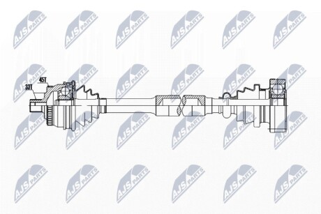 Піввісь ліва Audi A4 Skoda Superb I VW Passat 1.8/2.0 11.94-03.08 NTY NPW-AU-040