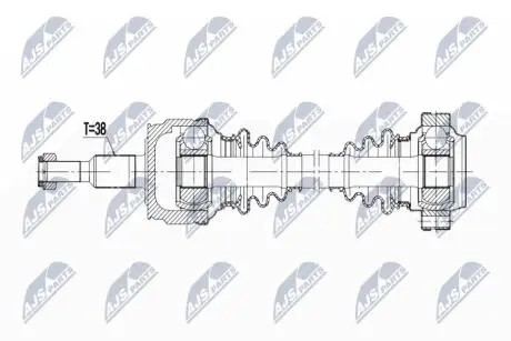 ПОЛУОСЬ NTY NPW-VW-189