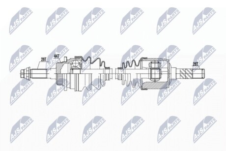 ПОЛУОСЬ NTY NPW-MZ-070