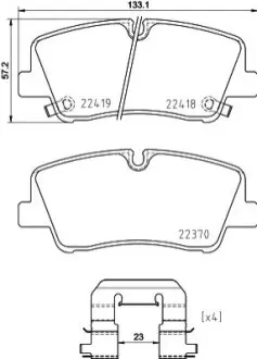 Колодки тормозные дисковые задние Strong Ceramic Hyundai H350 (15-) N NISSHINBO NP6132SC