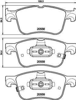 Колодки гальмівні дискові передні Ford Focus IV (18-), Kuga III (19-), Puma (1 NISSHINBO NP5091