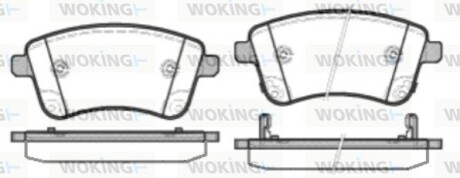 Колодки тормозные дисковые передние Kia Venga 1.4 10-,Kia Venga 1.6 10- (P15353. WOKING P1535302