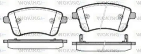 Колодки гальмівні дискові передні Kia Venga 1.4 10-,Kia Venga 1.6 10- (P15353. WOKING P1535302