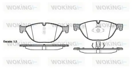 Колодки тормозные дисковые передние Bmw 5 2.0 09-,Bmw 5 3.0 09-,Bmw 5 4.4 09- (P WOKING P1514300