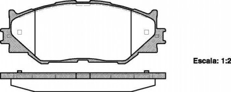 Колодки гальмівні дискові передні Lexus Is c (gse2_) 2.5 09-,Lexus Is ii (gse2 WOKING P1301300 (фото 1)