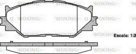 Колодки гальмівні дискові передні Lexus Is c (gse2_) 2.5 09-,Lexus Is ii (gse2 WOKING P1301300