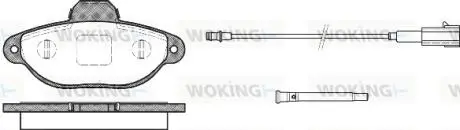 Колодки гальмівні дискові передні Fiat 500 1.2 07-,Fiat 500 c 1.2 09-,Fiat Fio WOKING P514321