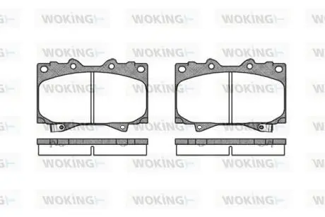 Колодки тормозные дисковые передние Land Cruiser Prado (_J15_) (09-)/Mitsubishi WOKING P607304