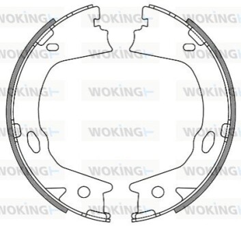 Колодки тормозные барабанные задние Hyundai Grandeur 2.2 03-,Hyundai Grandeur 3. WOKING Z465700