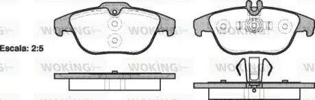 Тормозные колодки зад. MB W204 1.8-2.3 07- (ATE) WOKING P1205300