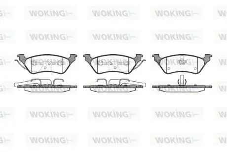 Колодки тормозные дисковые задние Dodge Caravan 2.4 00-07,Dodge Caravan 3.3 00-0 WOKING P911300