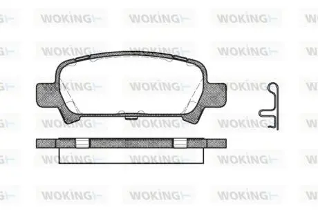 Колодки гальмівні дискові задні Subaru Forester (sg) 2.0 02-,Subaru Forester (WOKING P629302