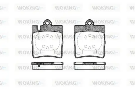 Колодки тормозные дисковые задние Mercedes-benz C-class (cl203) 1.8 01-11 (P6093 WOKING P609310