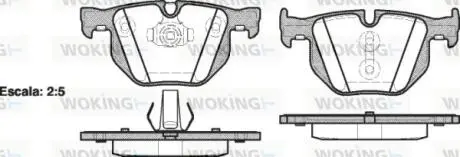 Гальмівні колодки зад. X F16/X F15/X E71/X E70 06-19 WOKING P281361