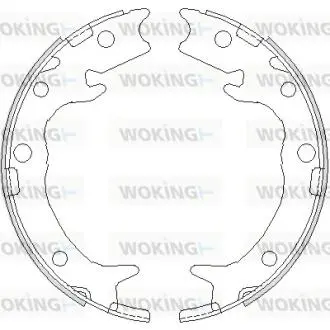 Колодки тормозные барабанные задние Honda Accord vii 2.0 03-12,Honda Accord vii WOKING Z473700
