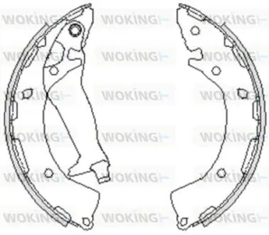 Тормозные колодки зад. Hyundai i20/08- (барабанье) (203.2x32) WOKING Z424800